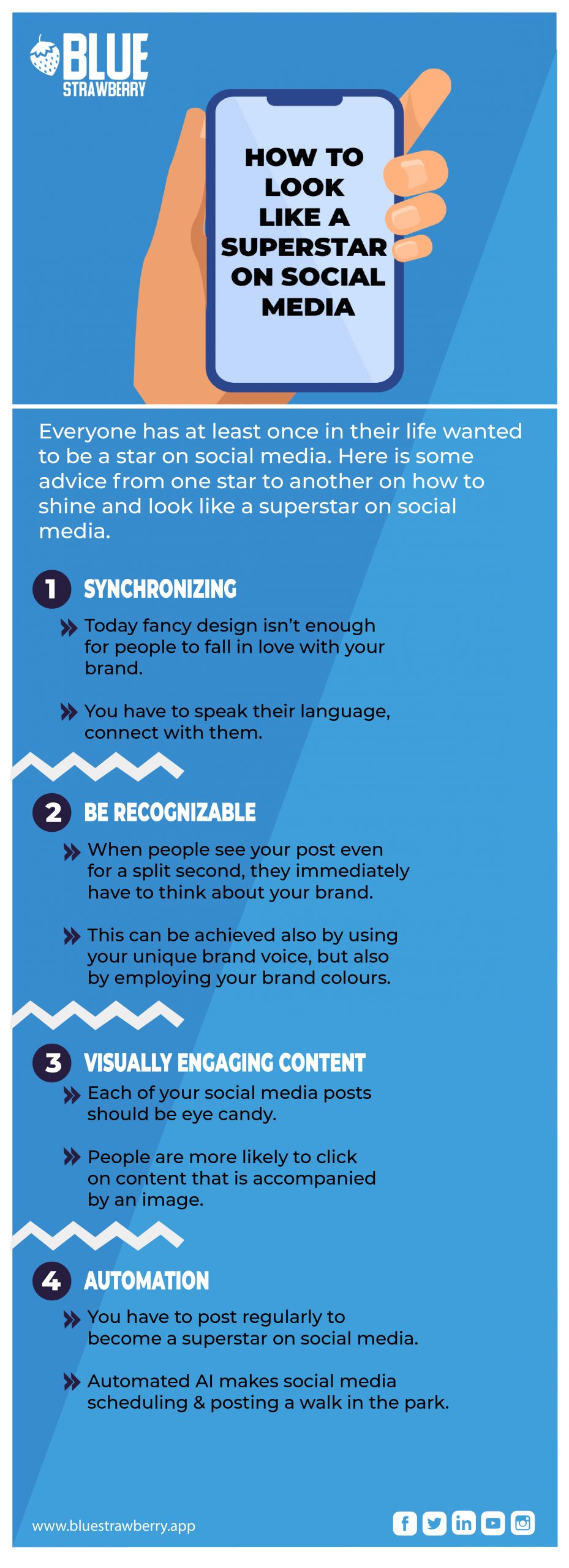 How to look like a superstar on social media infographic